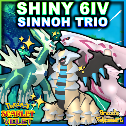 Shiny 6IV Sinnoh Legendaries - Giratina, Dialga, and Palkia - lv100 Events