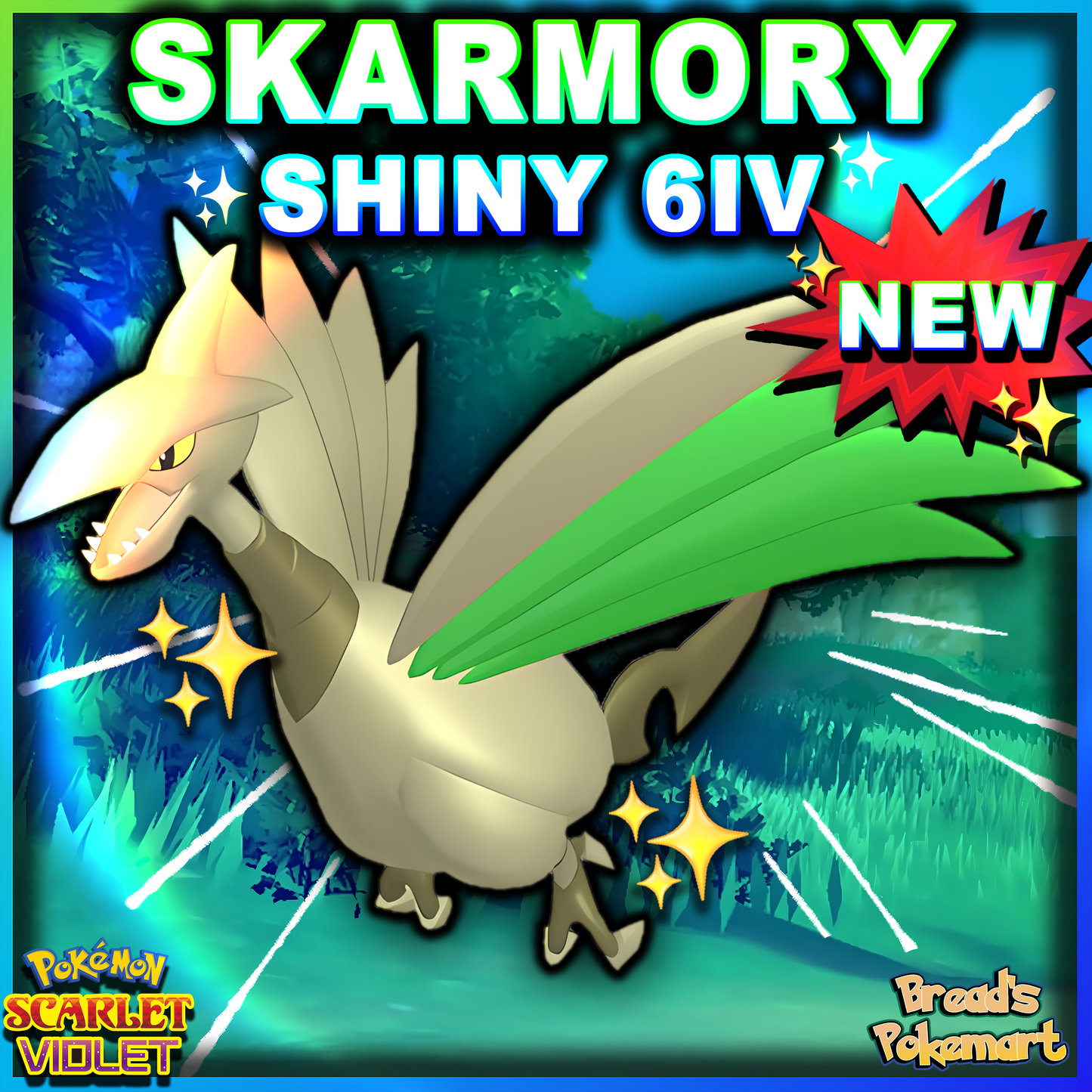 Shiny 6IV Skarmory - Battle Ready + EVs - lv100