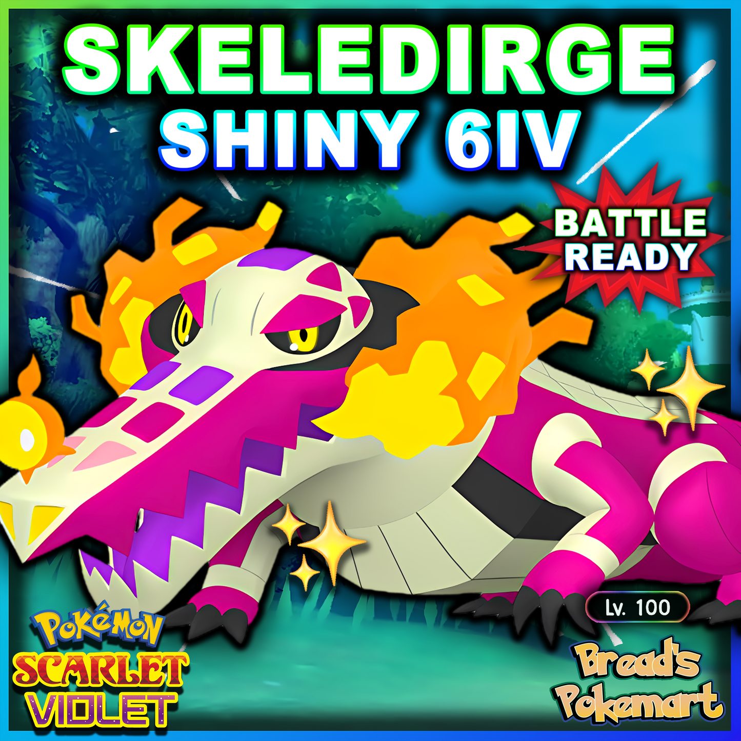 Shiny 6IV Skeledirge - Battle Ready + EVs - lv100