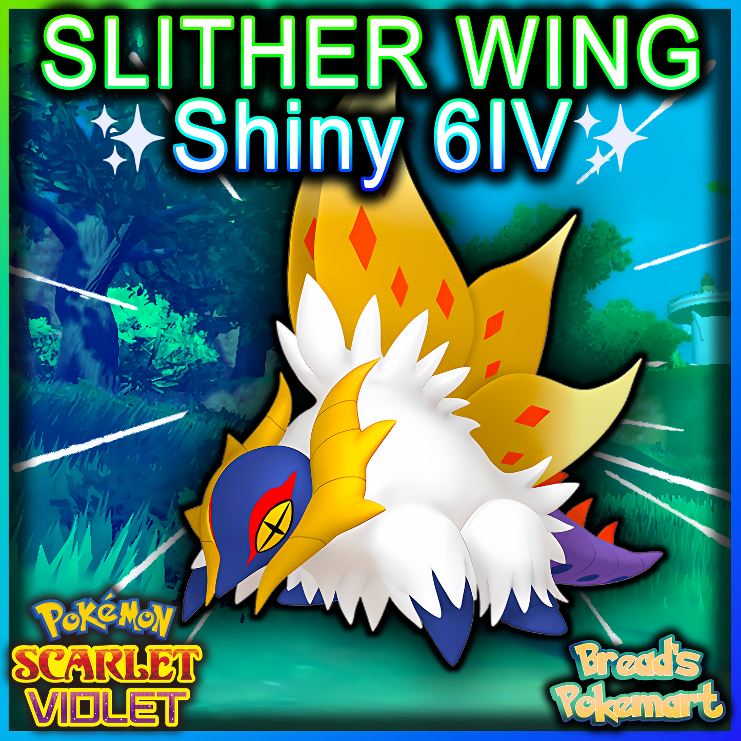 Shiny 6IV Slither Wing - lv100 Competitive Battle Ready + EVs