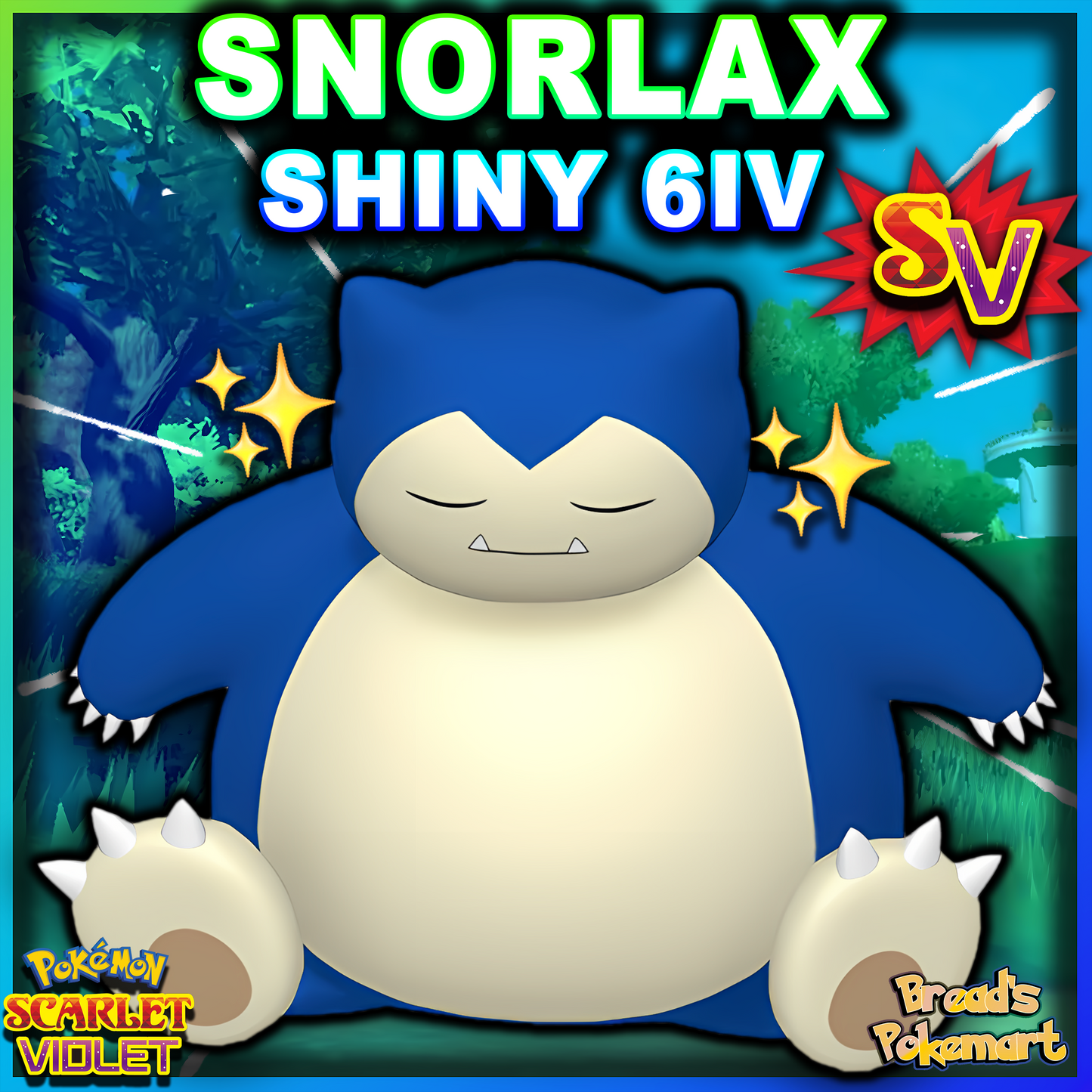 Shiny 6IV Snorlax - Battle Ready + EVs - lv100