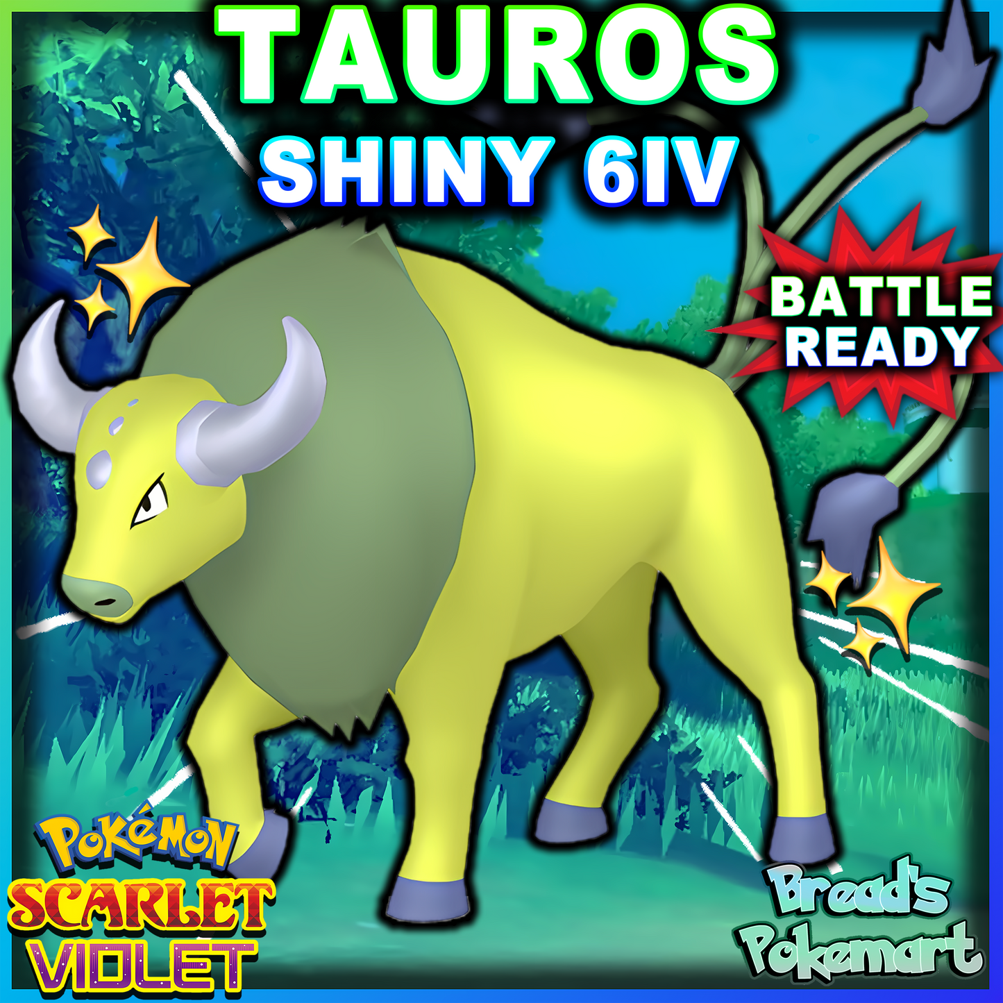 Shiny 6IV Kanto Tauros - Battle Ready + EVs - lv100