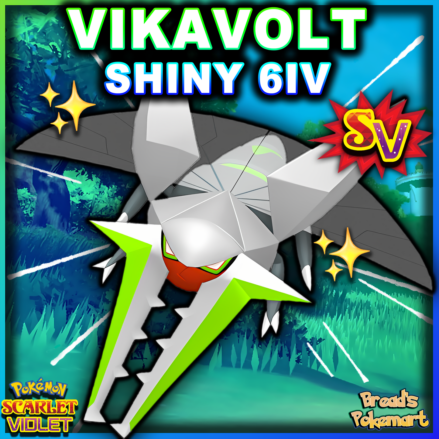 Shiny 6IV Vikavolt - Battle Ready + EVs - lv100