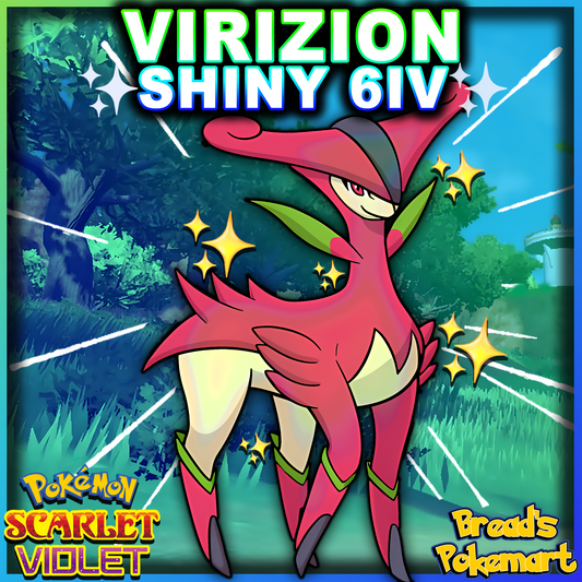 Shiny 6IV Virizion - lv100 Legendary - Battle Ready + EVs