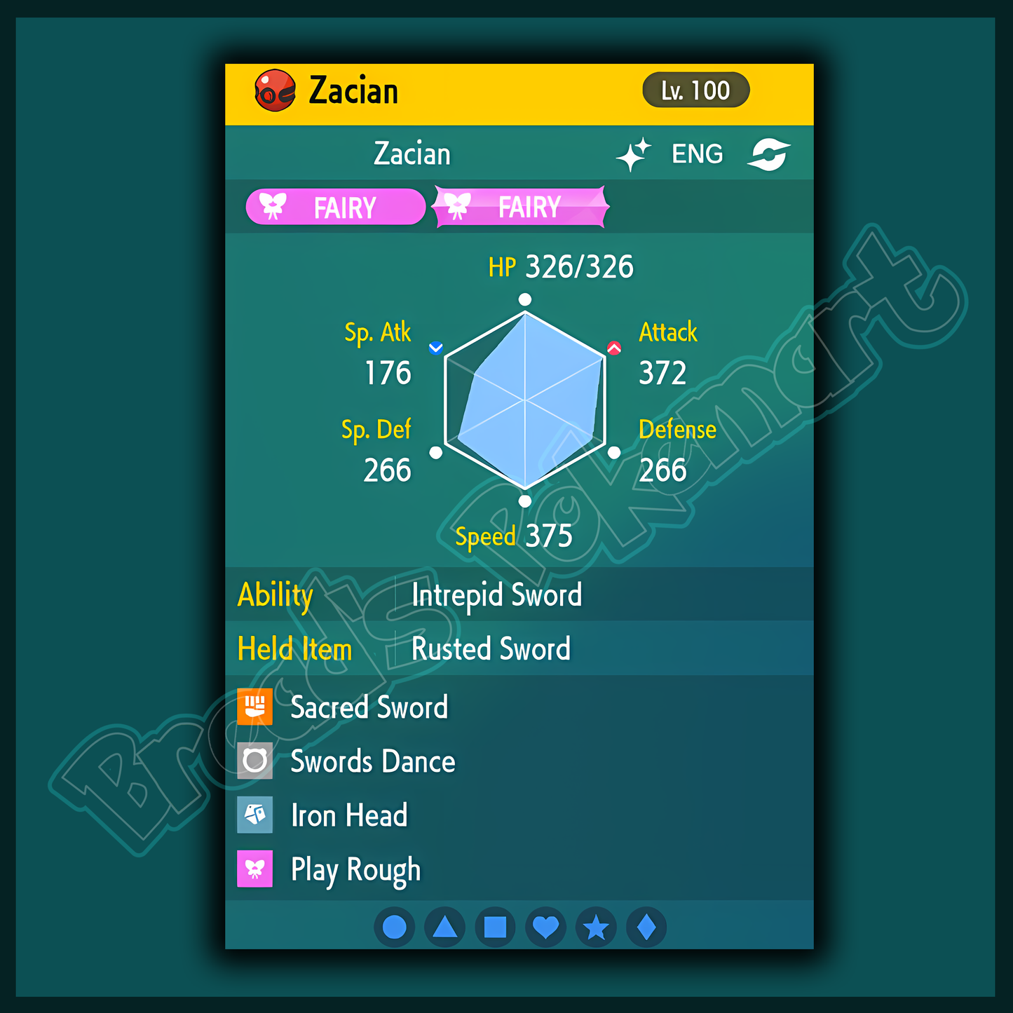 Shiny 6IV Galar Legendaries - Zacian & Zamazenta - lv100 Events