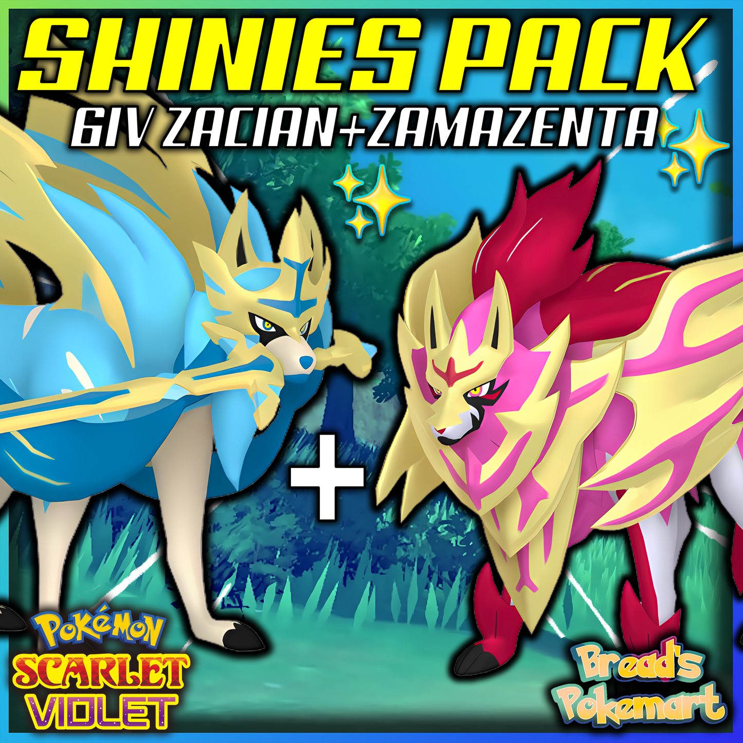 Shiny 6IV Galar Legendaries - Zacian & Zamazenta - lv100 Events