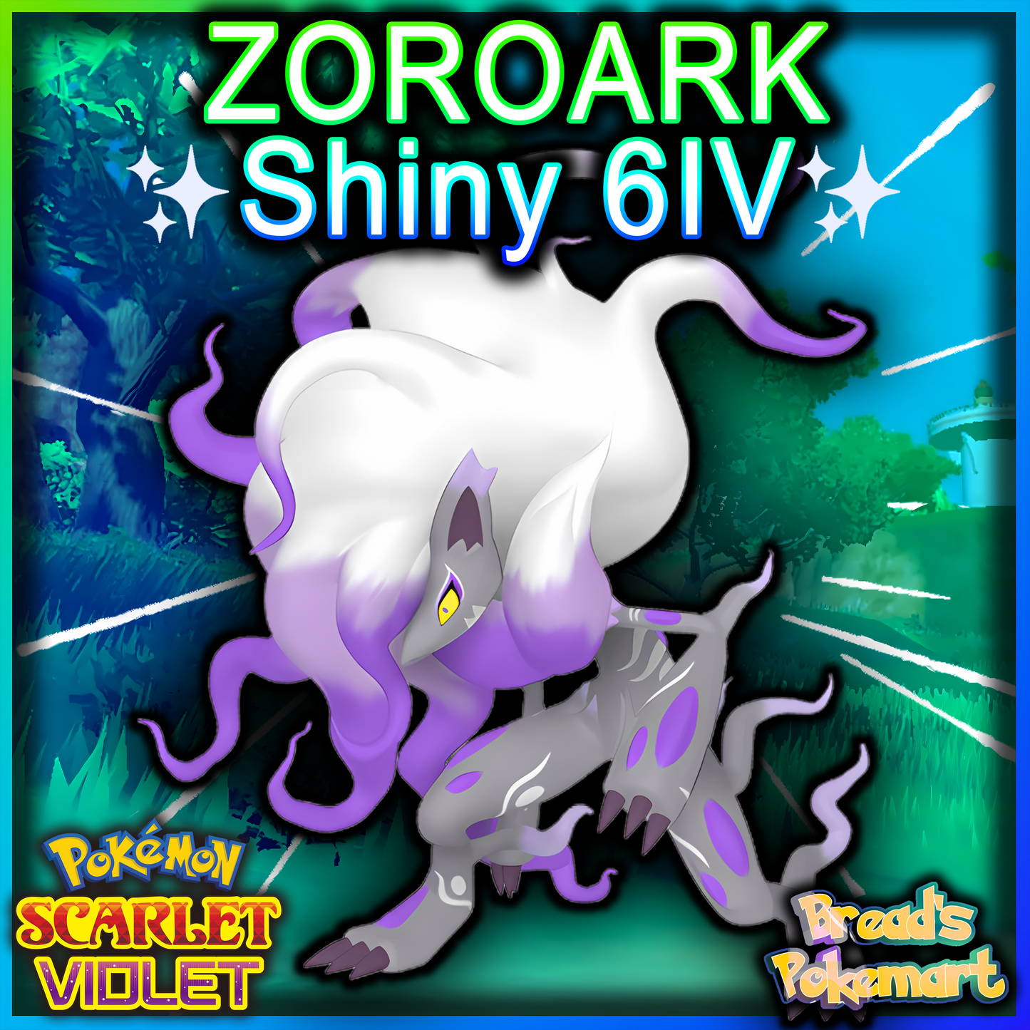 Shiny 6IV Hisuian Zoroark - Battle Ready + EVs - lv100