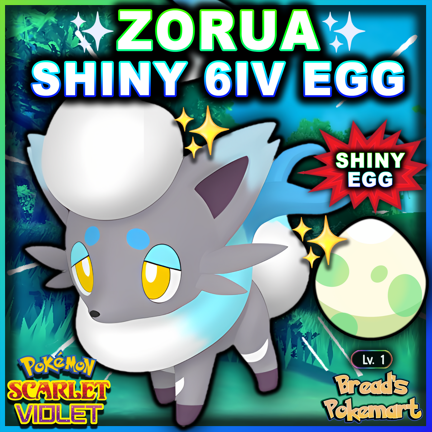 Shiny 6IV Hisuian Zorua Egg - Hatch your own shiny!