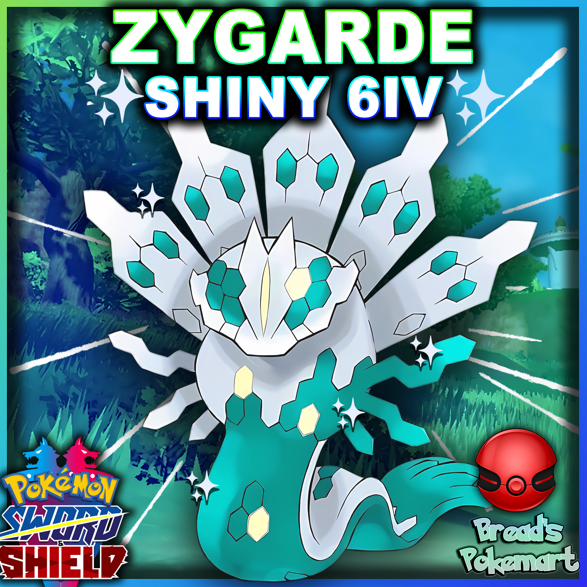 Shiny Zygarde Shiny & Non- For Pokemon Sword/Shield 6IV, Best EVs & Nature, Ready For Home Shiny Zygarde Card Shiny Zygarde Shiny & Non- For Pokemon Sword/Shield 6IV, Best EVs & Nature, Ready For Home Shiny Zygarde Card
