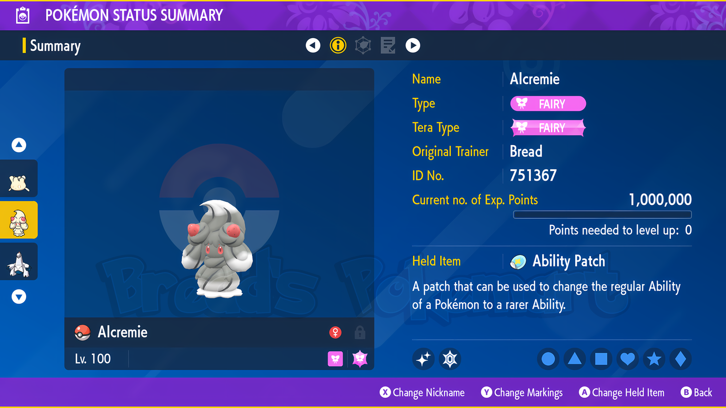 Shiny 6IV Alcremie - lv100 Battle Ready + EVs - Pick form!