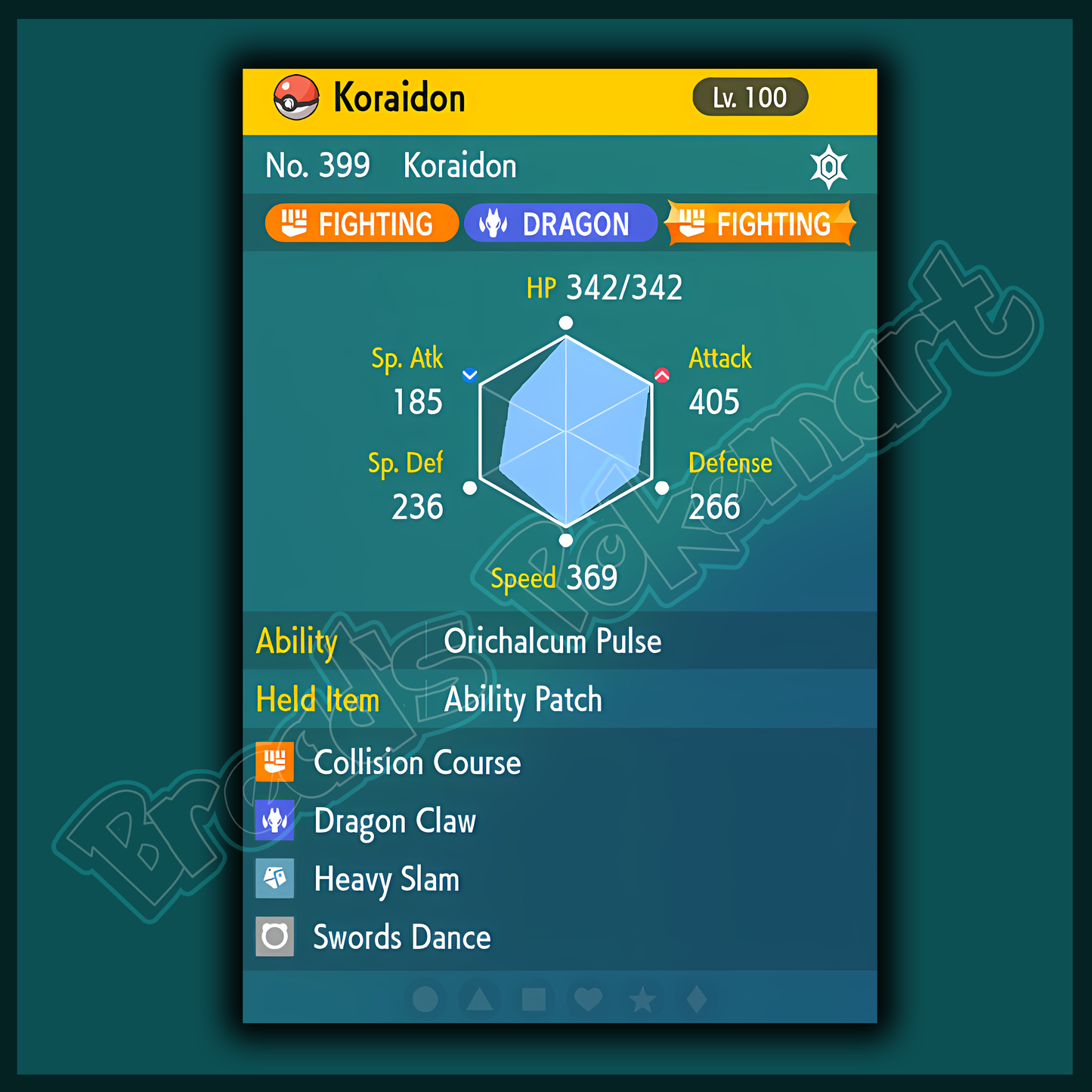 6IV Koraidon - lv100 Legendary - Battle Ready + EVs