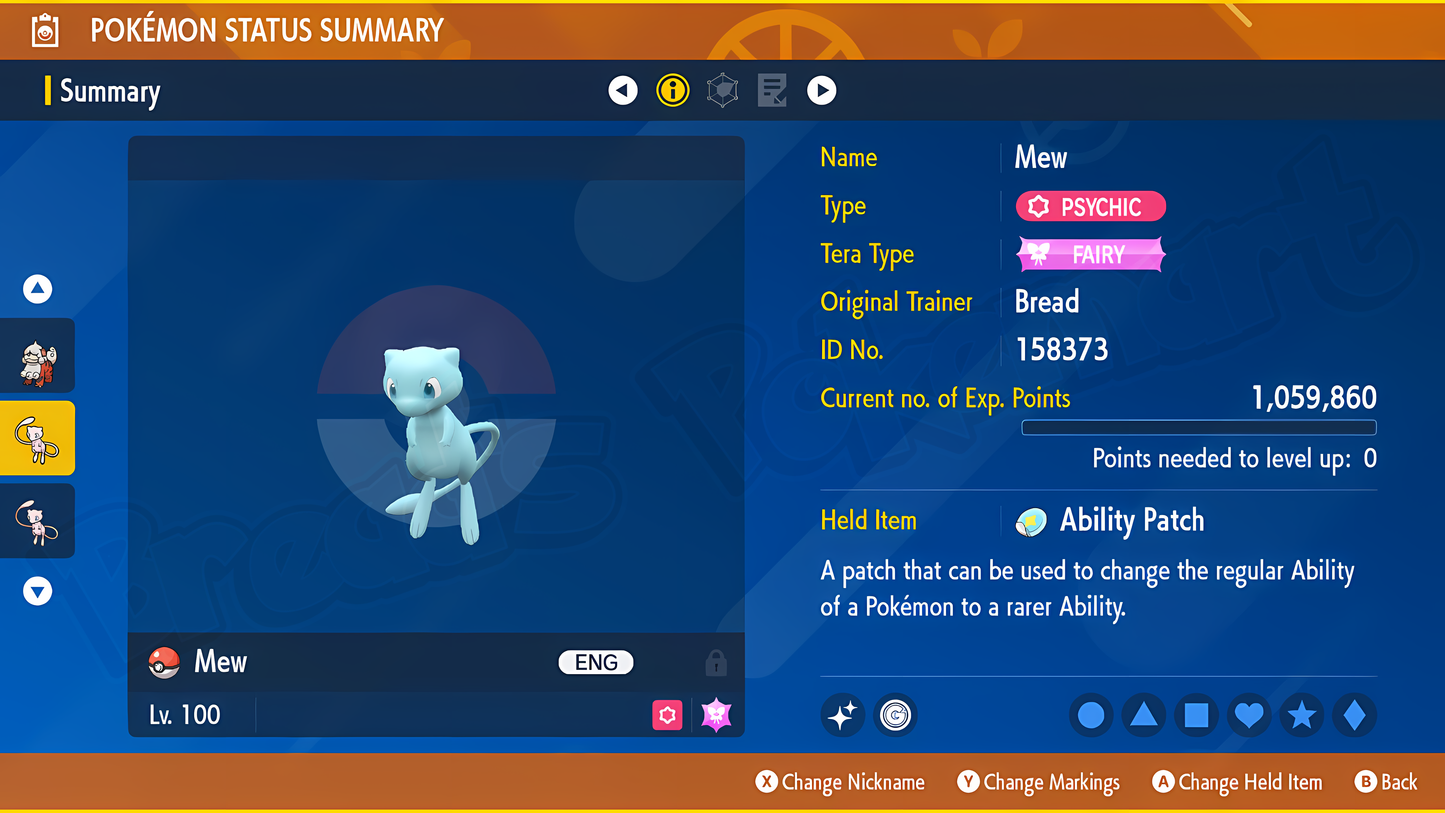 Mew + Mewtwo Shiny 6IV (BOTH) - lv100 Legendaries