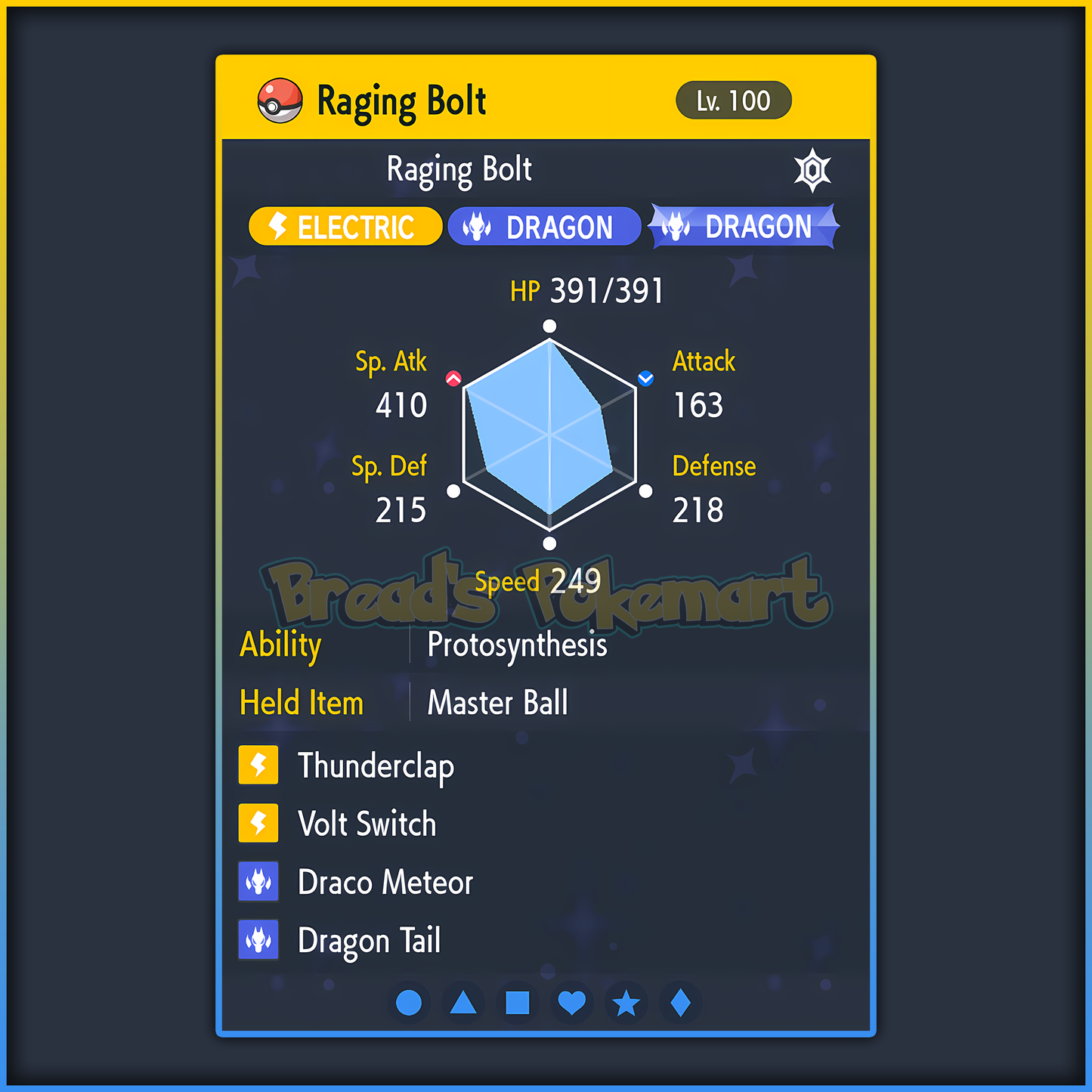 6IV Raging Bolt + Iron Crown + Gouging Fire + Iron Boulder - All 4 New Indigo Disk Paradox