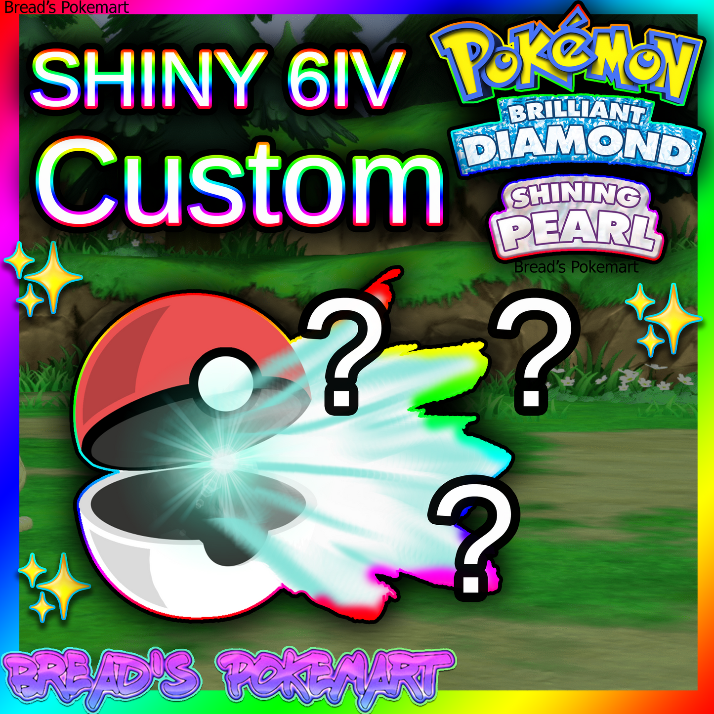 Fully Customizable Shiny or Non-Shiny 6IV Pokemon - Brilliant Diamond & Shining Pearl